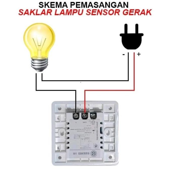 tersedia saklar sensor gerak lampu otomatis vyba motion sensor 220v ac
