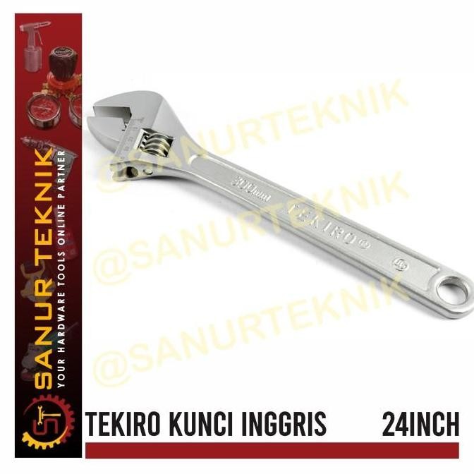 New TEKIRO Kunci Inggris Adjustable Wrench 6-24 Inch | Kunci Pas Serbaguna Alat Bengkel Otomotif
