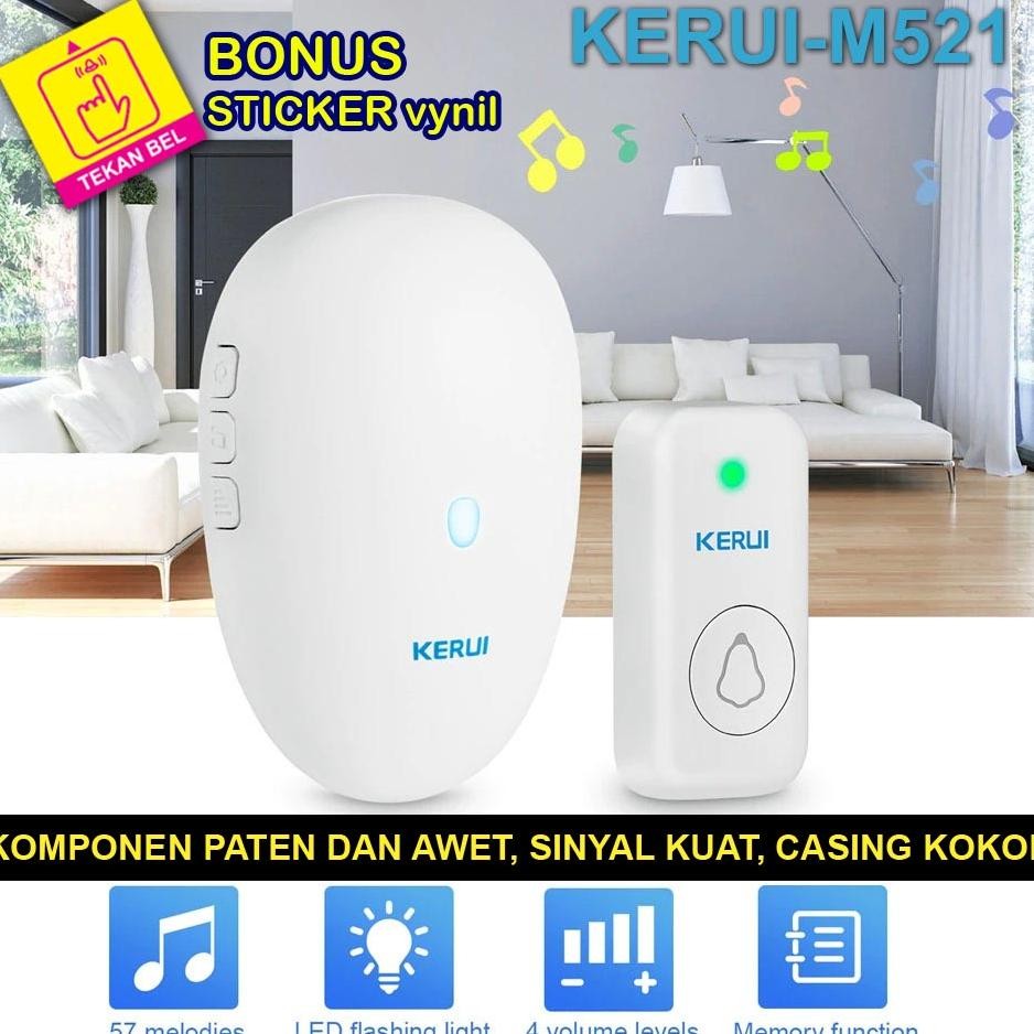 Bel Rumah Wireless Kerui M521 Bel Pintu Ruko