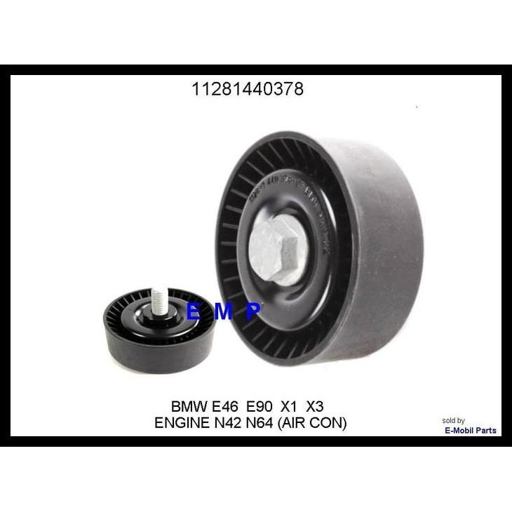 TERMURAH IDLER PULLEY TENSIONER AIR CON N42 BMW E46 E90 318I 320I 11281440378 