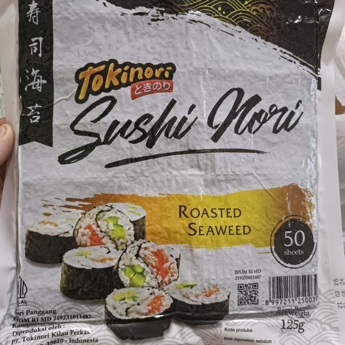 

Nori Tokinori Halal 50 Lembar/Roasted Seaweed/Rumput Laut Panggang Kualitas Terbaik Harga Termurah