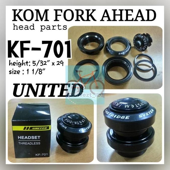 SALE HEADSET OVERSIZE SEPEDA UNITED KF-701 | KOM FORK MANGKOK STIR 28.6MM BMX
