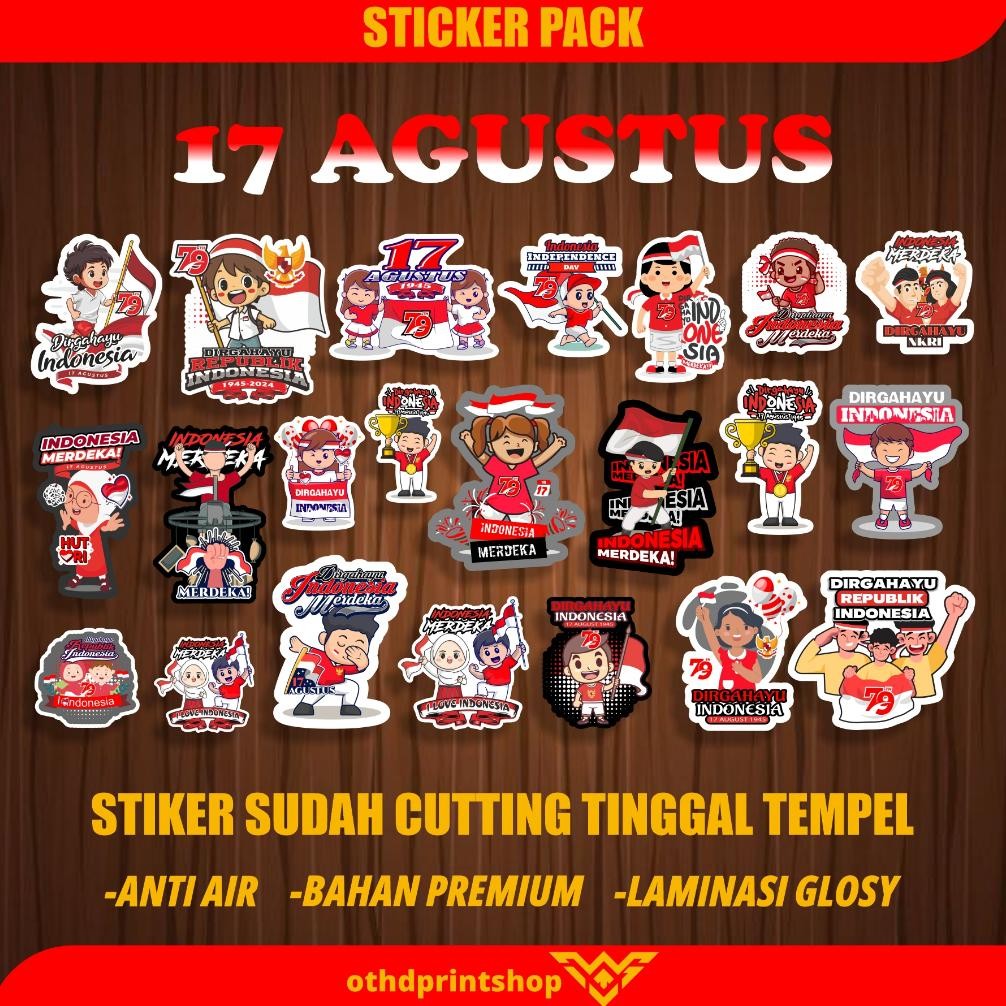 

wwr-76 Is75 STIKER PACK 17 AGUSTUS STIKER KEMERDEKAAN STIKER ANAK 22 PCS SUDAH CUTTING TINGGAL TEMPEL Sale Murah