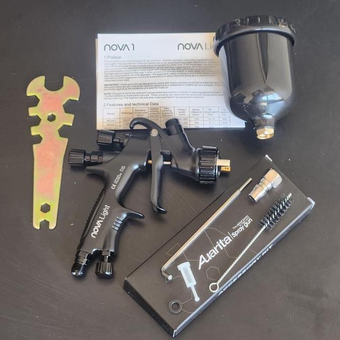 auarita spray gun mini nova light lvmp hvlp original semprot cat halus berkualitas