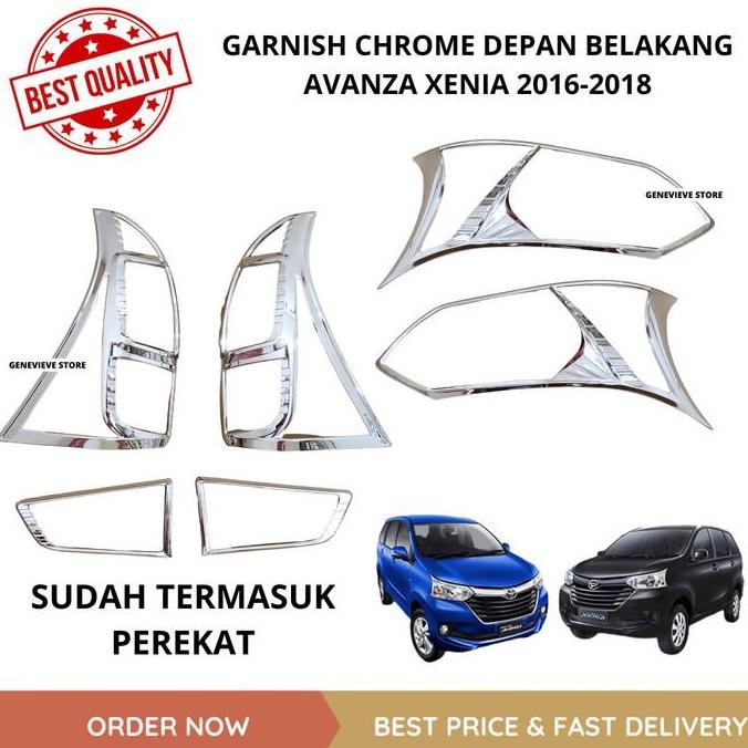 Sale Set Garnish List Lampu Chrome Avanza Xenia 2016 | List Lampu Depan Belakang Chrome