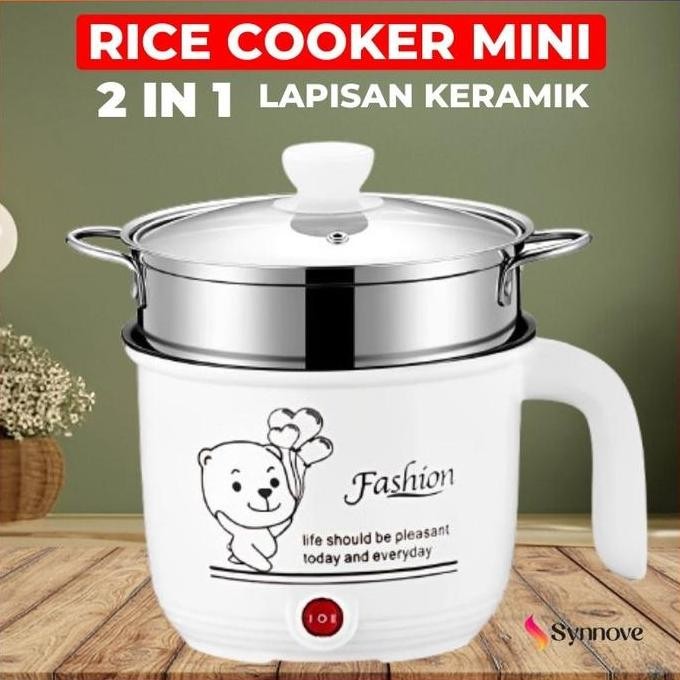 TERBARU Food Steamer Panci Kukus 2 In 1 Panci Listrik Serbaguna Low Watt Multifungsi