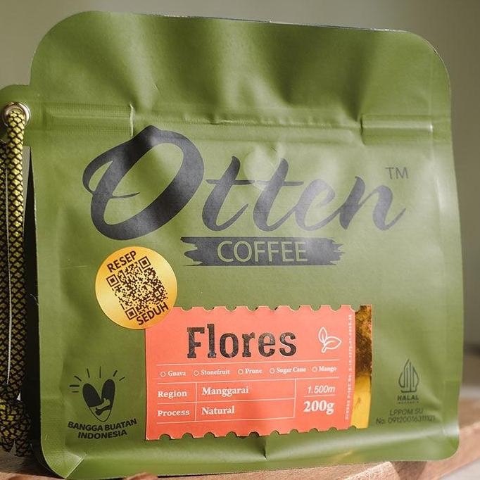 

READY KOPI ARABIKA FLORES MANGGARAI NATURAL 200GR BIJI/BUBUK OTTEN COFFEE