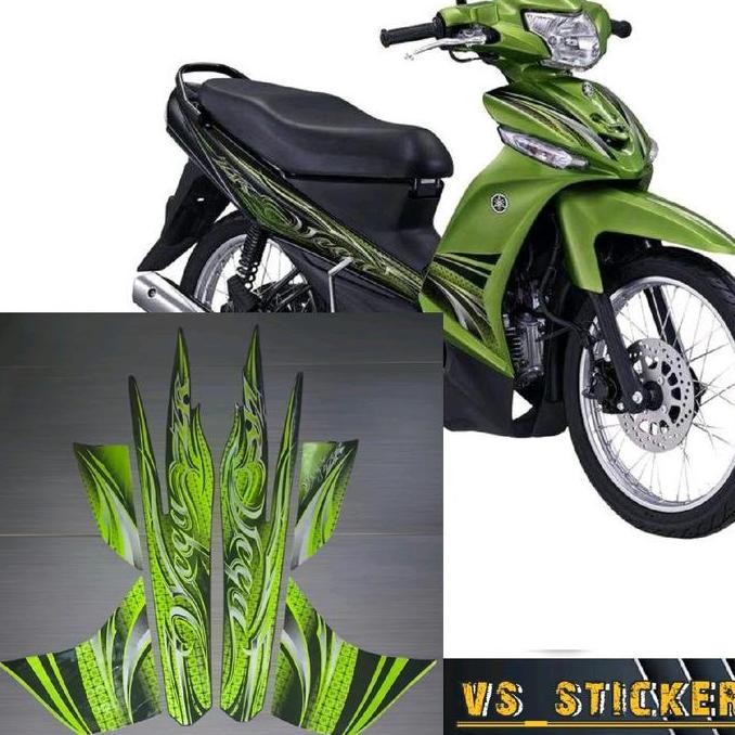 sticker striping body motor vega zr 2011 standar - list variasi motor terlaris