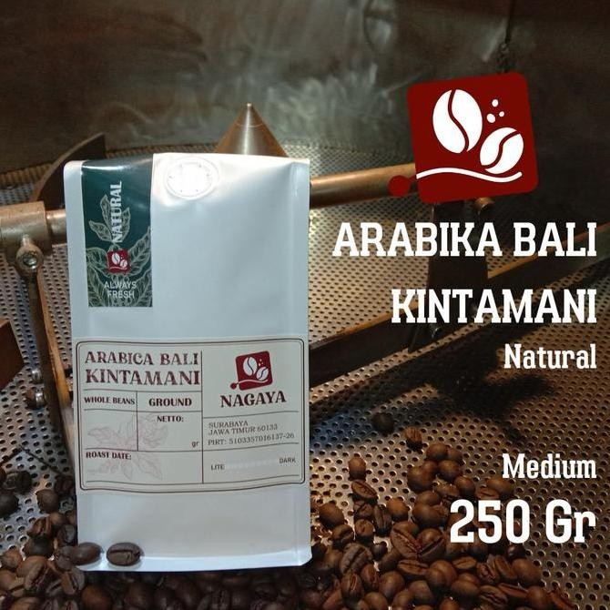 

READY KOPI ARABICA BALI KINTAMANI NATURAL 250G | BIJI & BUBUK ROASTED BEANS TANPA GULA