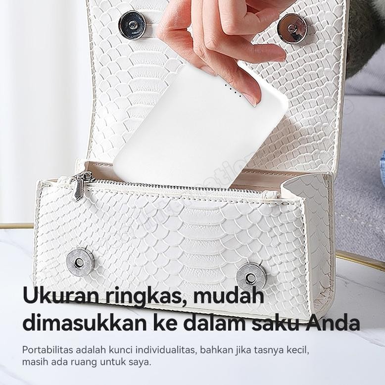 Terbaru - KIVEE Powerbank mini portabel ultra tipis Fast charging Lightning 5000 mAh Garansi asli 1 