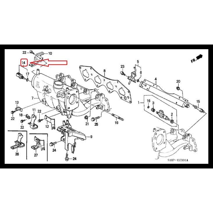 DISKON SENSOR IAT INTAKE AIR TEMPERATUR ACCORD VTI VTIL 1998 1999 2000 2001 