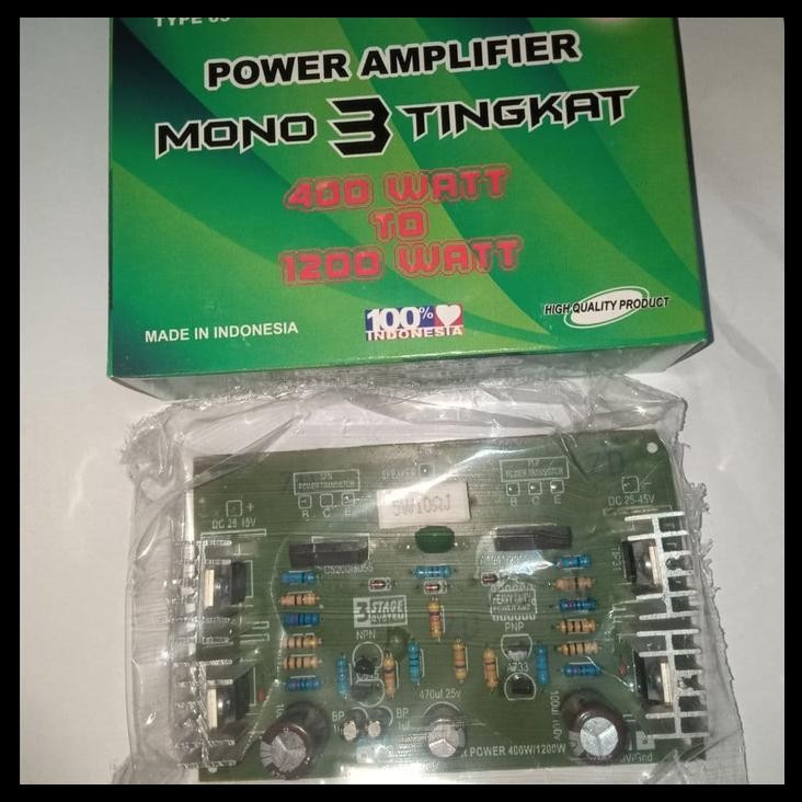 GRATIS ONGKIR KIT POWER AMPLIFER MONO 3 TINGKAT 400W TO 1200W 
