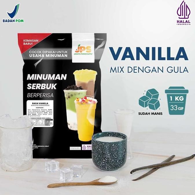 

Original Bubuk Minuman Vanilla Mix Powder Instan JPS Gula - Vanilla Drink Bubuk 1Kg