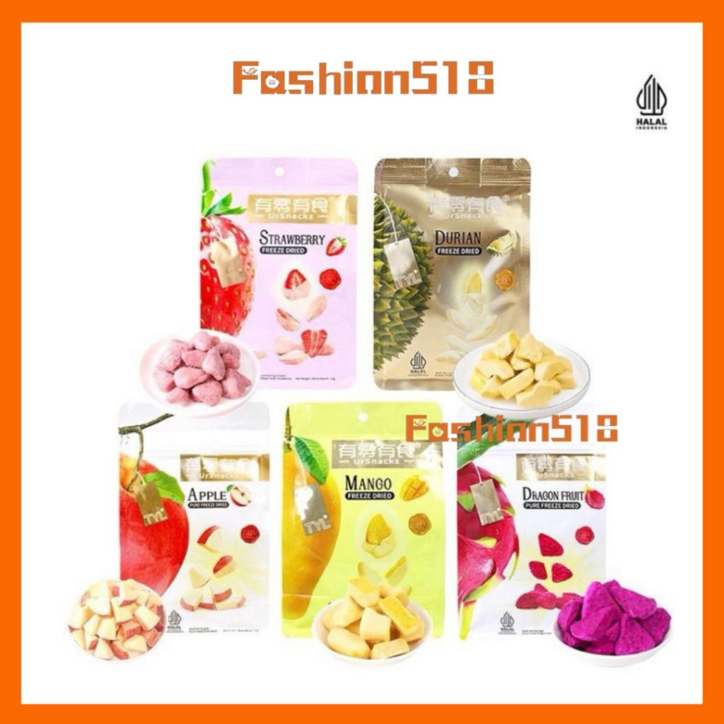 

READY STOCK (Halal) Tyl Ursnack Freeze Dried Fruit / Snack Durian Vacum / Strawberry Beku ORI!