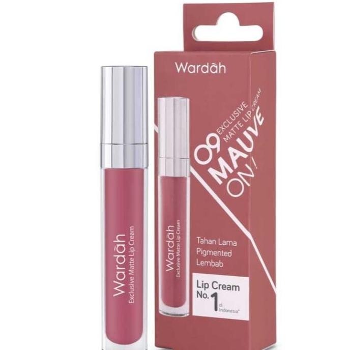 wardah lip cream exclusive mate 09 mauve on