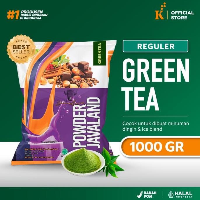 

Original Javaland Green Tea Bubble Powder 1kg Bubuk Minuman Rasa Teh Hijau