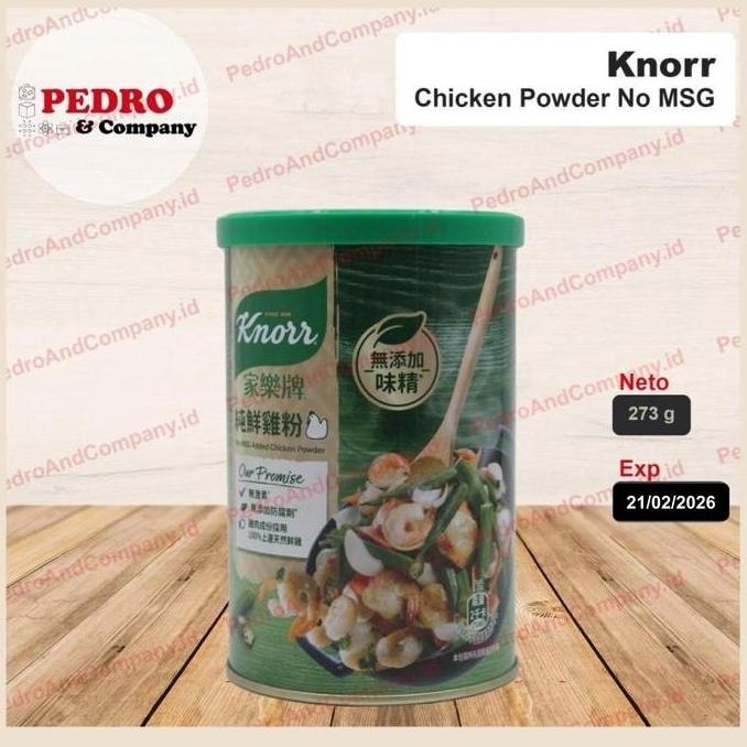 

Original Knorr Chicken Powder No MSG 273gr Kaldu Ayam Bubuk Tanpa MSG untuk Masakan