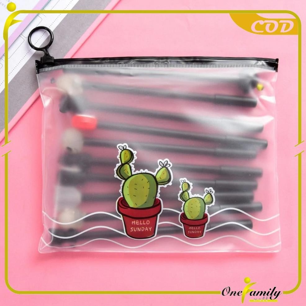 

Rt-69 One-A15 Pulpen Gel Karakter Lucu Set Isi 20Pcs Pena Free Zipper Pouch Tempat Pensil Transparan Murah Rt-69