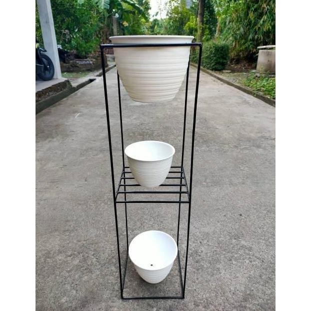 Stok Sj Tinggi 1Meter Standing Pot Besi/Rak Bunga Besi/Standing Pot/Rak Sepatu Hiasan Kotak