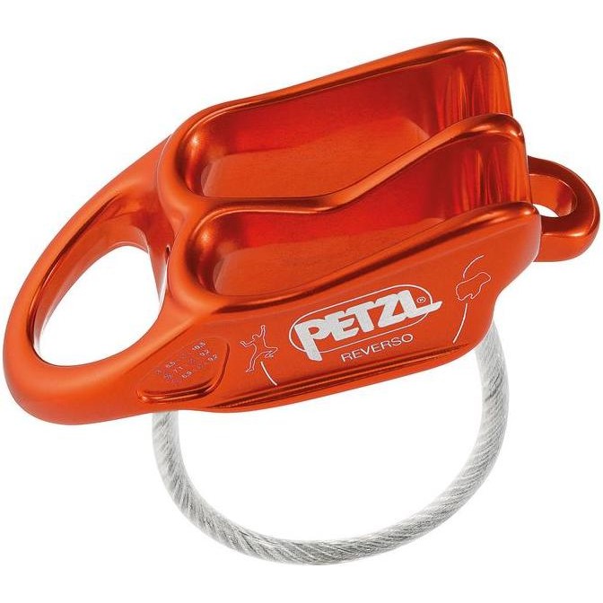PETZL REVERSO SAFETY BELAY DEVICE FOR ROCK CLIMBING ORIGINAL DAN TERPERCAYA