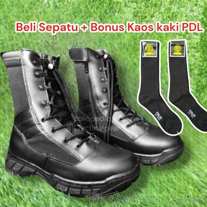 SEPATU PDL POLRI KULIT ASLI - SEPATU PDL JATAH ASLI POLRI