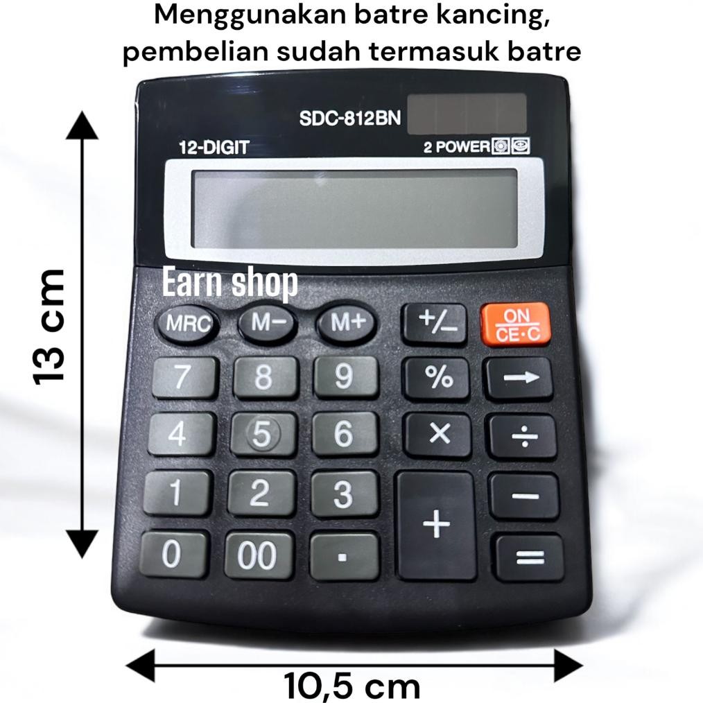 

KALKULATOR 12 DIGIT SDC-812BN / KALKULATOR DAGANG SDC-812 RB2