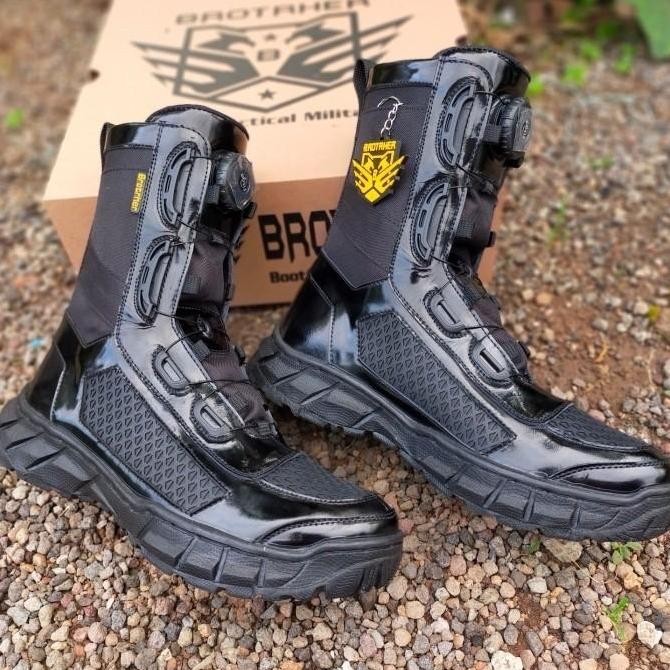 ( Terbaru ) Sepatu Pdl kulit Kilap asli Tali putar BROTRHER