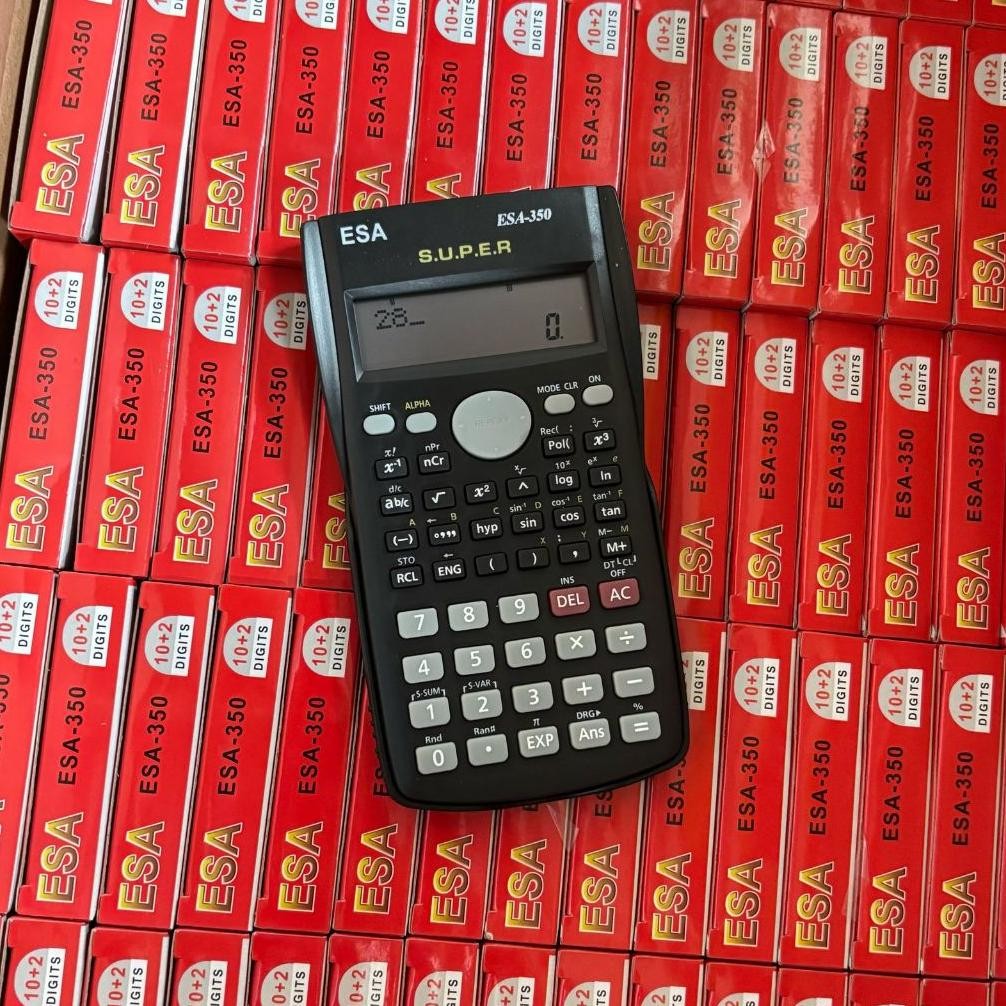 

Kalkulator Scientific Sekolah ESA 350 MS 10 + 2 Digit Murah 240+ Function // Kalkulator Warna Ujian Sin Cos Tan - Kalkulator Akuntansi Kimia Matematika RB2
