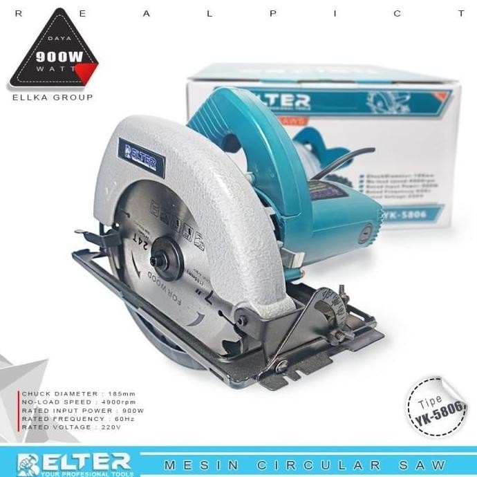 BELTER Mesin Gerinda Duduk Gergaji Listrik Mesin Potong Kayu Circular Saw 7 inch
