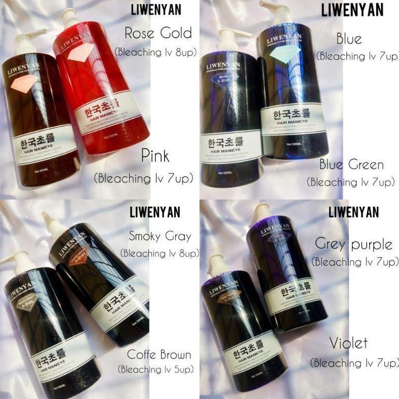 Ready Liwenyan Intense Colors Shampo Silver / Shampoo Purple untuk memperbaiki keratin rambut