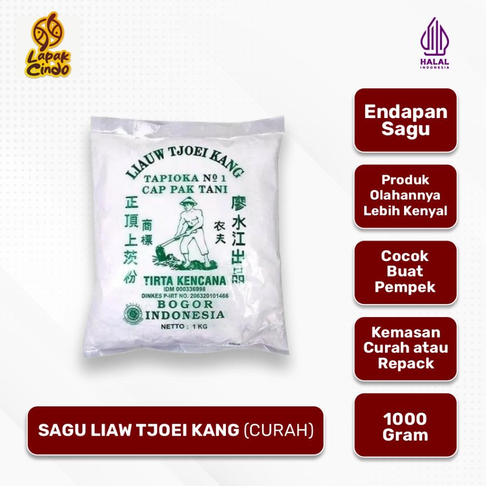 

Sagu Liauw Tjoei Kang Curah / Kemasan Karung di Repack 1000g Nugi