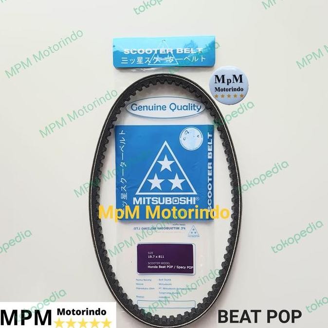 Baru Vanbelt Beat Pop Esp Scoopy Fi V-Belt Mitsuboshi Original Motor