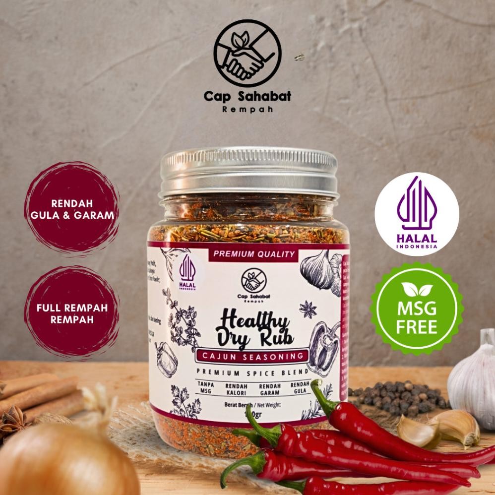 

Cap Sahabat Healthy Dry Rub Bumbu Marinasi Rendah Kalori - Cajun Seasoning Nugi