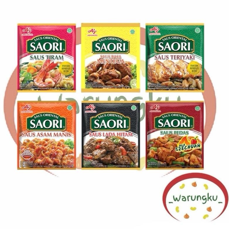 

[RENCENG isi 10pcs] SAORI SACHET Saos Teriyaki Saos Tiram Mentega Asam Manis Lada Hitam Nugi