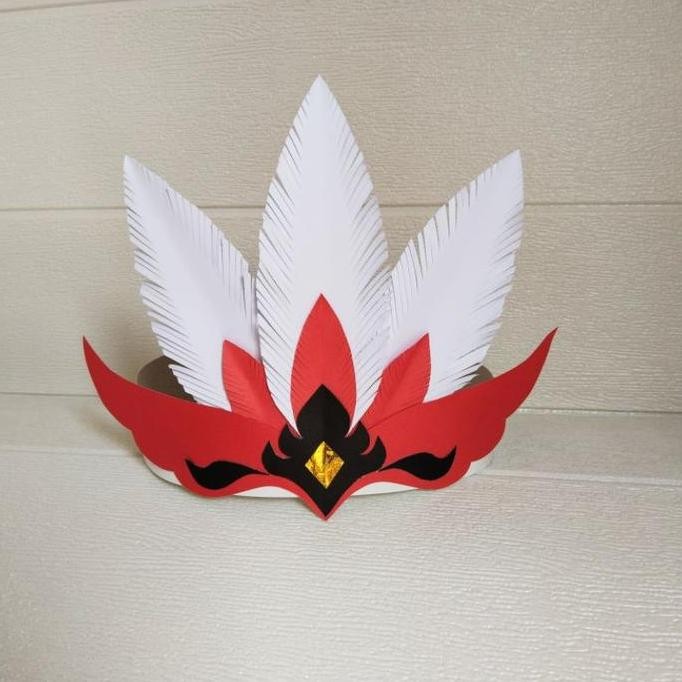 Promo Agustus (sayap 2) Mahkota Merah putih Hiasan kepala dari kertas Handmade || Hiasan kepala untu