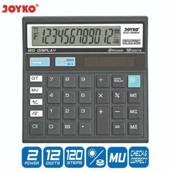

JOYKO DTC-1313CH 12 Digit CHECK & CORRECT CALCULATOR - Kalkulator Meja 1313CH ORI RB2