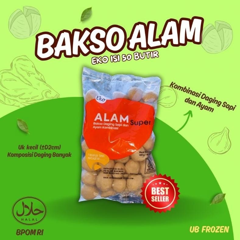 

Baso Alam Super Eko Isi 50 Daging Sapi Halus Nugi