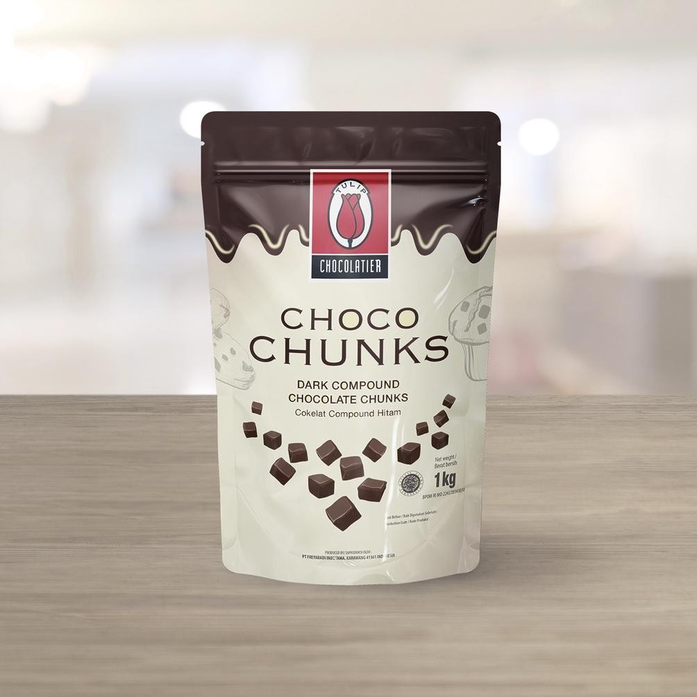 

Tulip Dark Chocolate Chunks 1kg Topping Dessert Nugi
