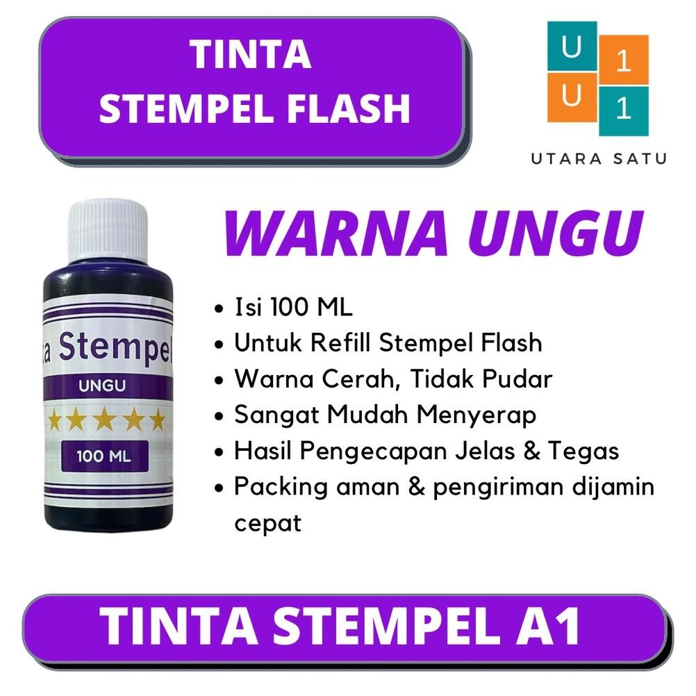 

Tinta Stempel Flash Warna Ungu Violet 100 ML RB3