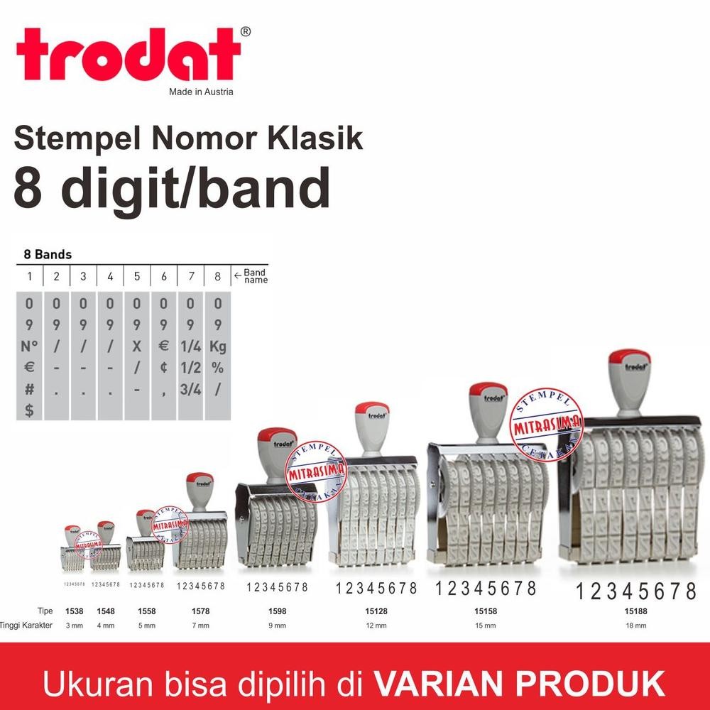

Stempel klasik nomor merk Trodat 8 digit RB3