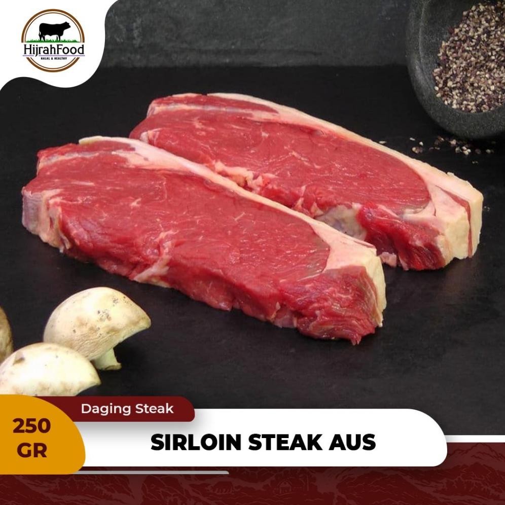 

Hijrahfood Beef Sirloin Steak AUS | Daging Sapi Sirloin / Has Luar - Pilih Varian Nugi