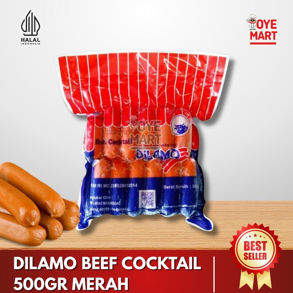

DILAMO BEEF COCKTAIL 500GR MERAH SOSIS ISI 25PCS Nugi