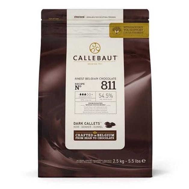 

Callebaut Dark Chocolate Couverture 54% 100 Gram / HALAL / Calebaut 811 Nugi