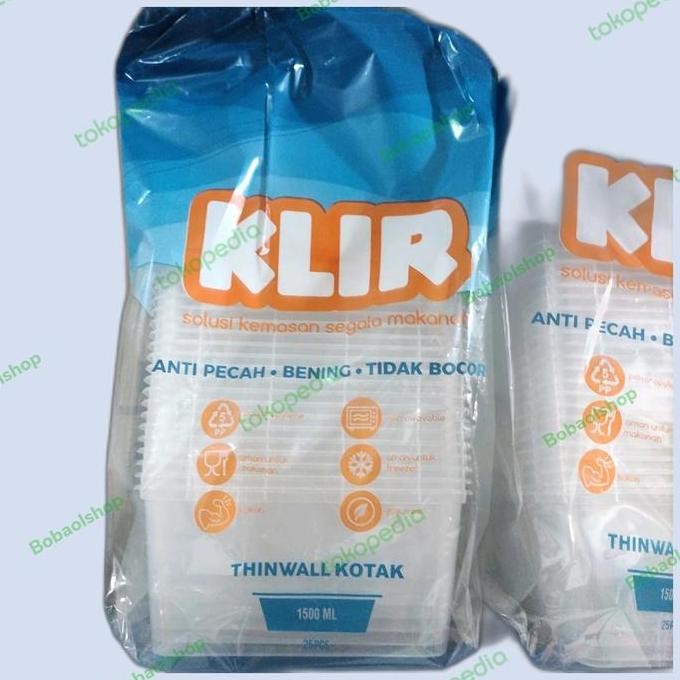 thinwall 1500ml SQ klir / Thinwall Kotak 1500ml