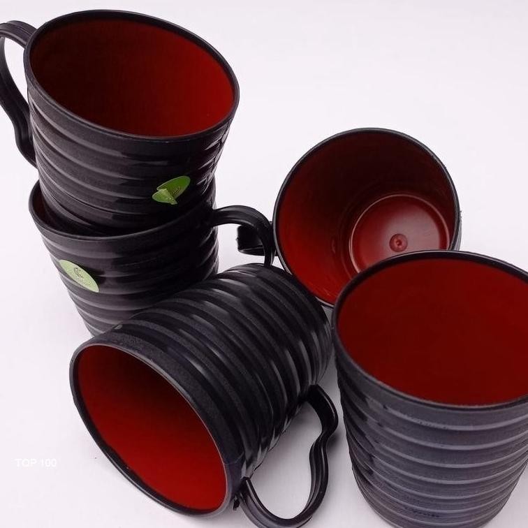 12 Pcs Lusinan Gelas Cangkir Plastik Aesthetic Cangkir Minum Ramen Plastik Bukan Melamin Style Jepan