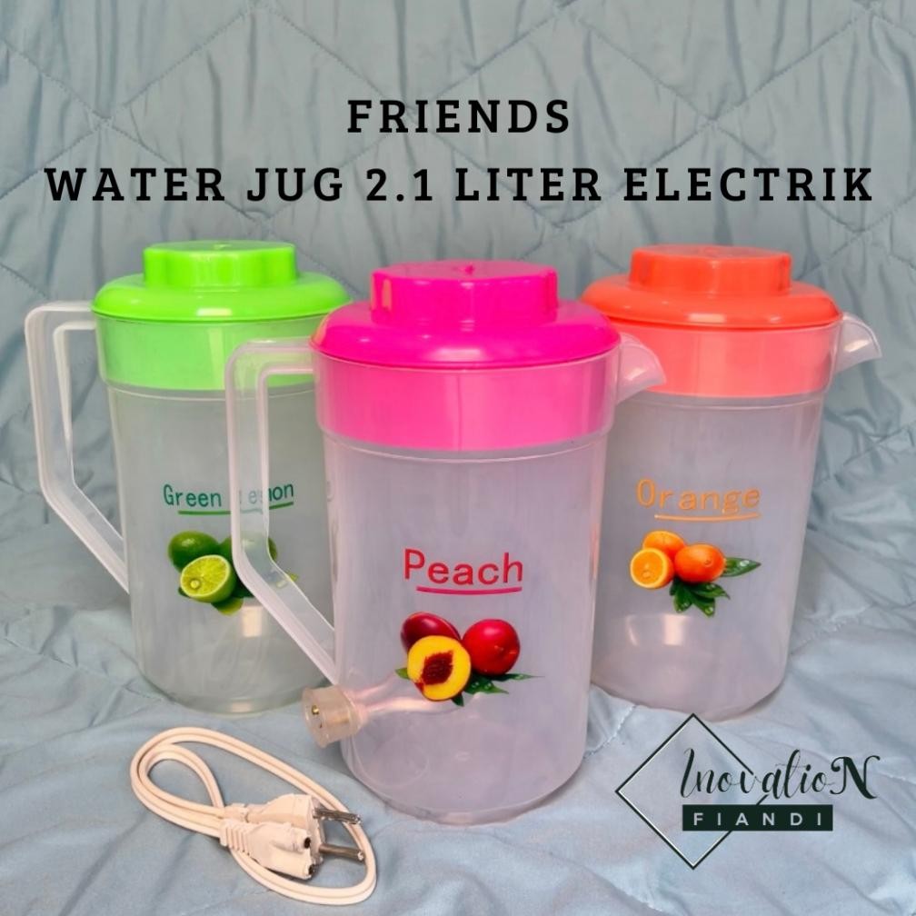TEKO LISTRIK PLASTIK FRIENDS 2,1 L / MUG LISTRIK 2,1 L SNI (listrik) Nugi