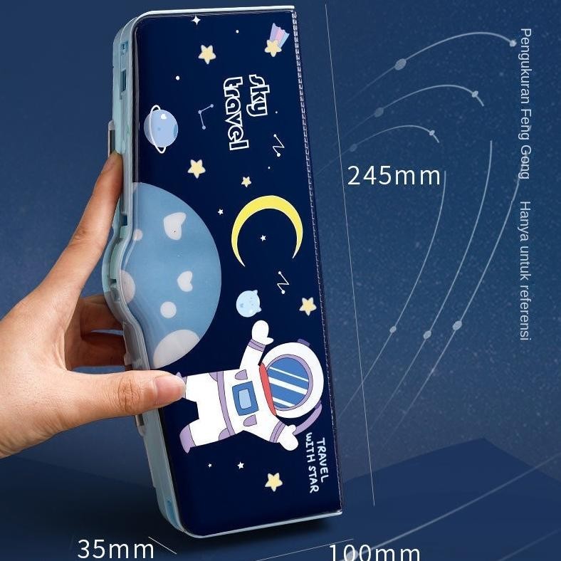 

Qw-45 Kotak Pensil / Kotak Pensil Plastik Multifungsi / Kotak Pensil Dua Lapis Plastik Multifungsi Untuk Anak / Kotak Pensil Mekanik Serbaguna Qw-45