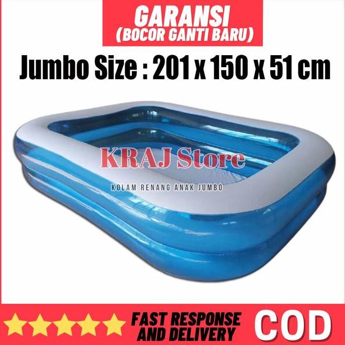 Mainan Kolam Renang Karet Anak/Dewasa Jumbo Besar Ukuran 2 Meter Kolam Portable