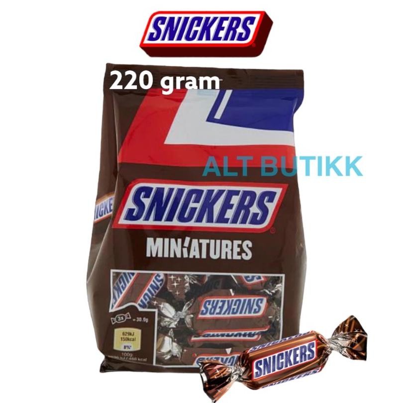 

READY STOCK SNICKERS MINIATURES 220 GRAM | COKELAT SNICKER MINI | PRODUCT OF EUROPE