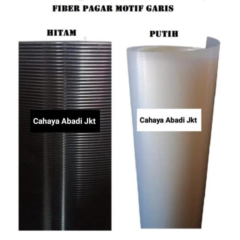 FIBER GLASS PAGAR HITAM GARIS LEBAR120CM